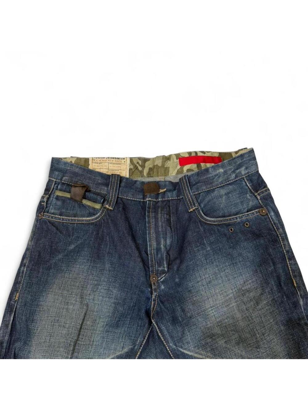 Y2K vintage TOUGH JEANSMITH➕ army grade unique article - Picture 6 of 8